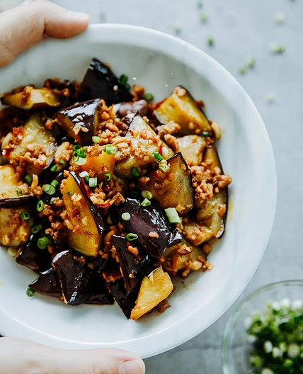 Chinese Eggplants with Minced Pork