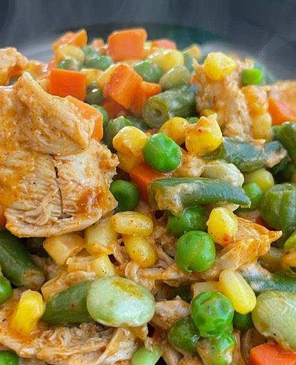 Chicken Cheesy Mixed Veggies