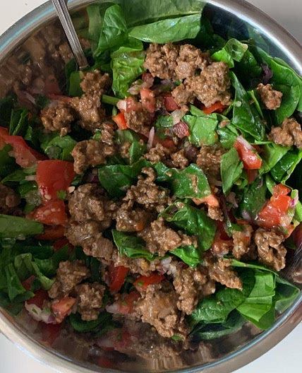Back Spinach Taco Salad