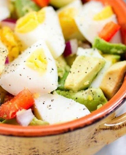 Hard Boiled Egg and Avocado Bowl
