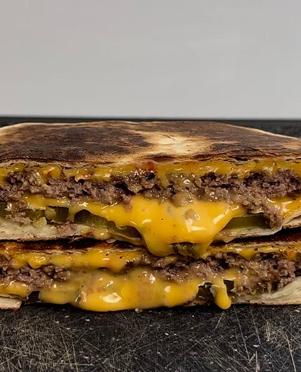Chili cheese burger wrap