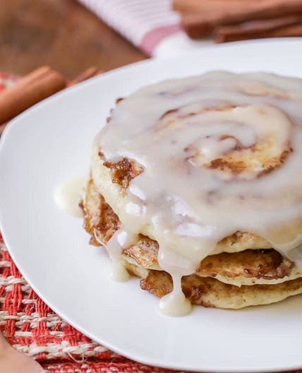 Cinnamon Roll Pancakes