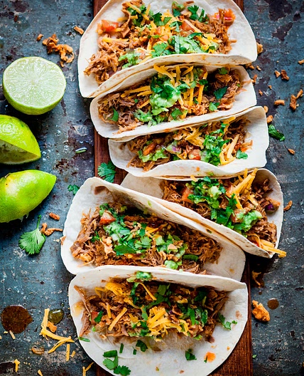Tacos au porc et la lime