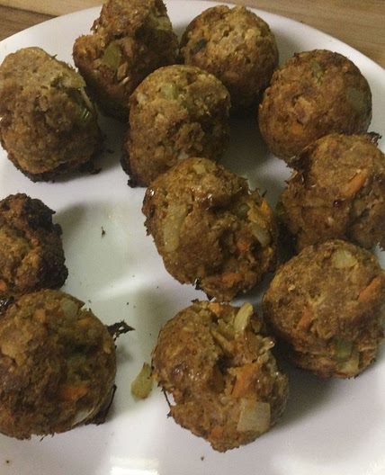 Beef Pork Sausage Meatball bites.
