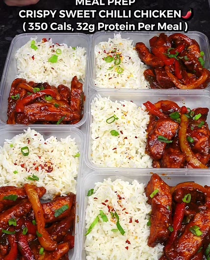 Crispy Sweet Chilli Chicken Meal Prep