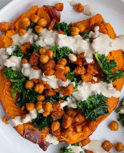 Protein-Loaded Crispy Roasted Sweet Potatoes