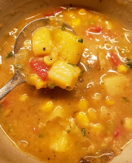 Instant Pot Corn Chowder (vegan & gluten free)