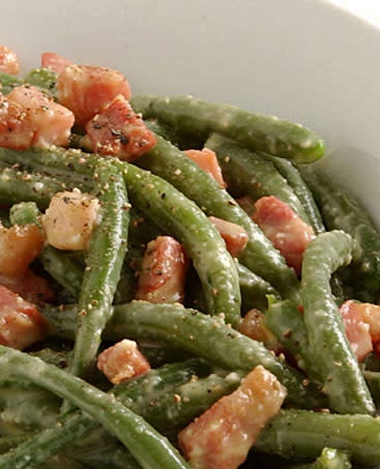 Haricot vert lardon carbonara ⭐