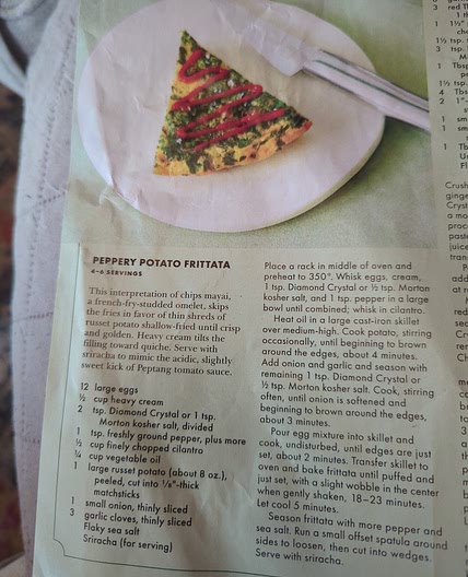Peppery potato frittata