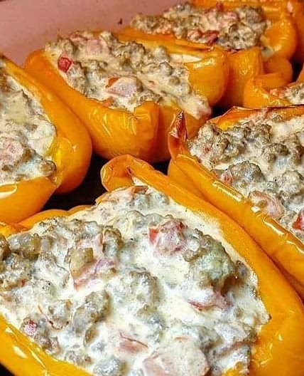 Cream cheese stuffed peppers