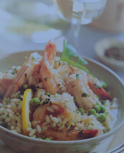 Shrimp Risotto with Baby Peas