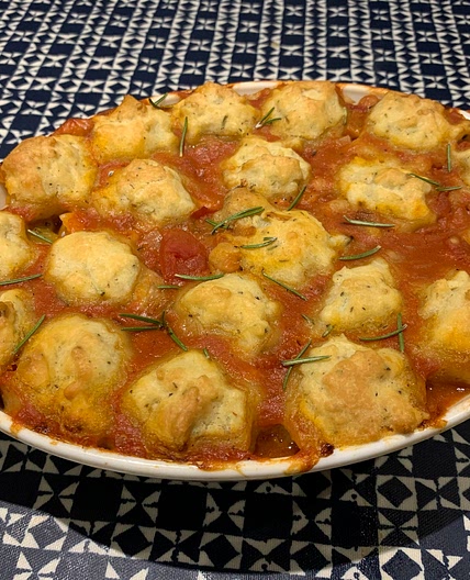 Sausage and Bean Cobbler