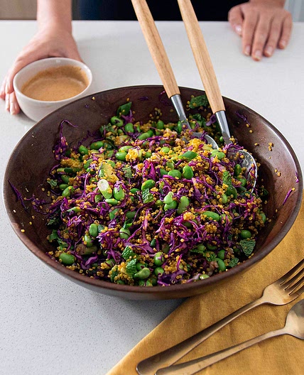 TURMERIC QUINOA & EDAMAME SALAD