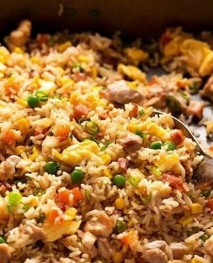Oven fried rice