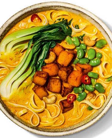 Fragrant squash and noodle soup