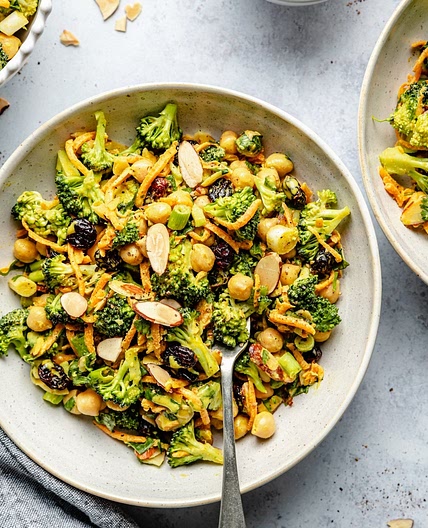 Vegan Curried Broccoli Chickpea Salad