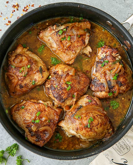 Chicken Thighs with Creamy Mustard Gravy