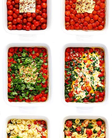 One pot Feta Tomaten Spinat Pasta