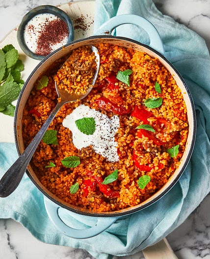 One-Pot Turkish-Style Lamb Bulgur Pilaf
