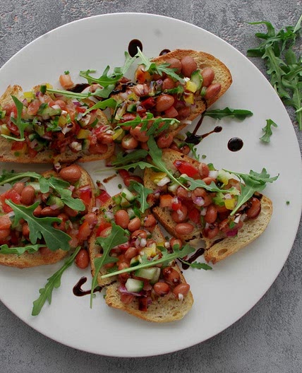 Borlotti bean bruschetta