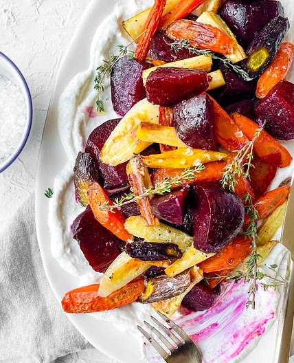 Roasted Root Vegetables with Horseradish Cream — forlemonsake
