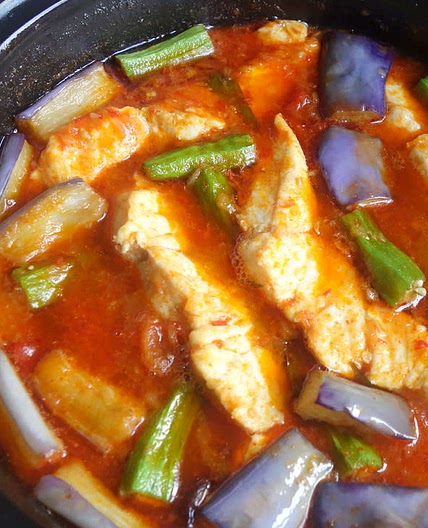 Assam Fish with Egg Plant