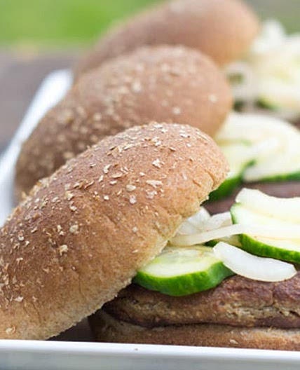 Tofu Burger with Sriracha Pickles Recipe
