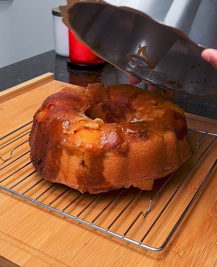 Air Fryer Peach Cobbler Pound Cake