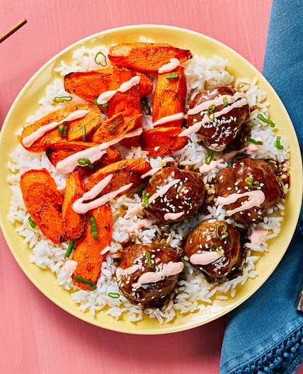 Meatballs with bulgogi sauce 