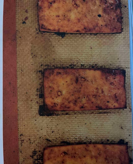 Ginger-sesame baked tofu