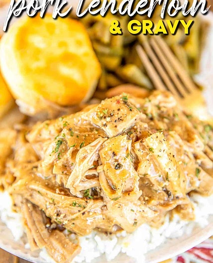 Crockpot Pork Tenderloin and Gravy