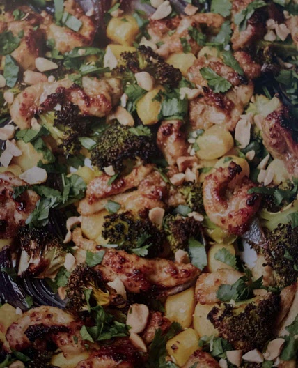 One-pan peanut chicken