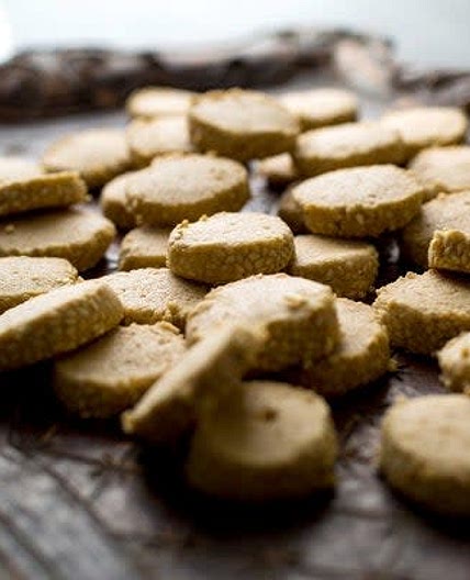 Lime Thai Basil Shortbread With Passion Fruit Glaze