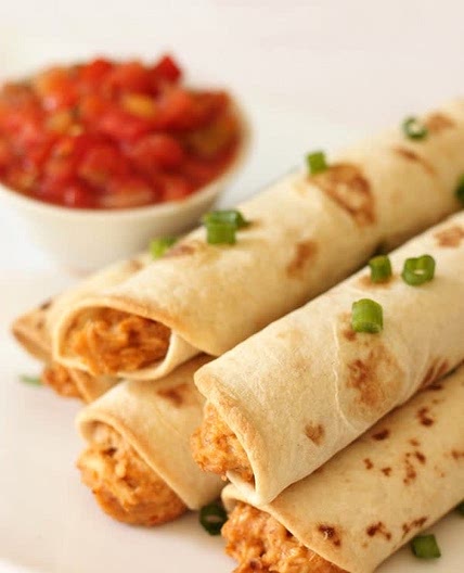 Crockpot Cheesy Chicken Taquitos