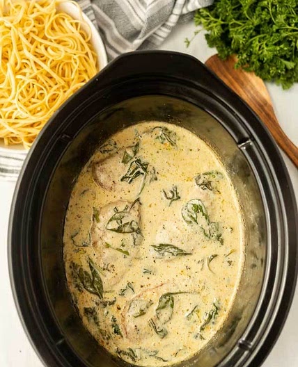 Crock Pot Creamy Parmesan Chicken 