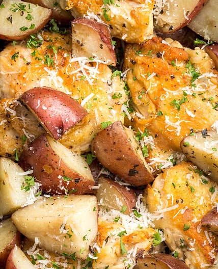 Crockpot Garlic-Parmesan Chicken
