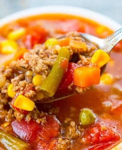 Stovetop Hamburger Vegetable Soup