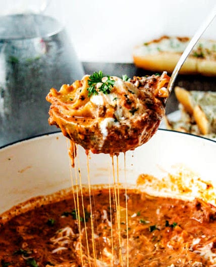 One Pot Lasagna Soup