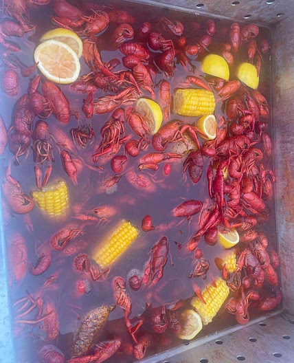 Our 1 sack crawfish boil