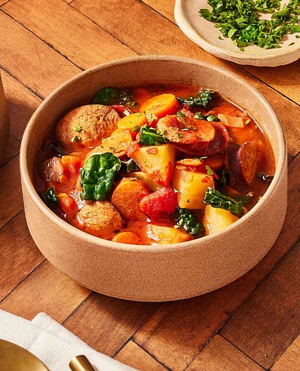 Slow-Cooker Kale & Sausage Stew