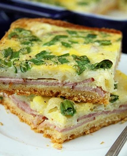 Simple Ham and Swiss Brunch Bake