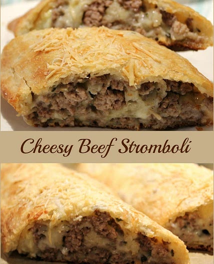 Cheesy Beef Stromboli