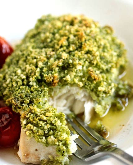 Pesto Crusted Tilapia