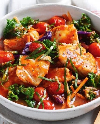 Tomato and fish casserole