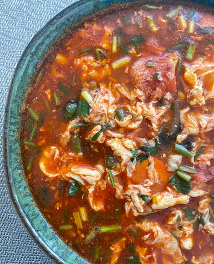 Korean tomato and egg soup