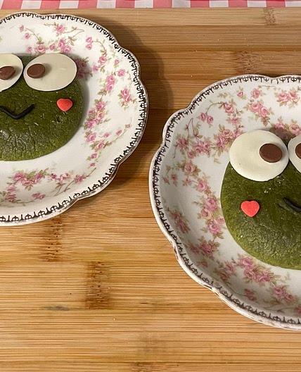 Keroppi matcha cookies 🐸 🖤