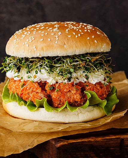 Burger végétarien au steak de carottes