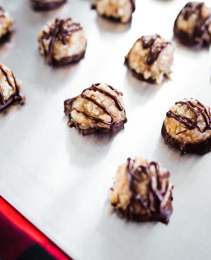 Girl Scout Cookie Inspired Caramel Delight Truffles