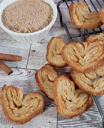 Puff Pastry Palmiers. Flaky, buttery, and oh-so-delicious!