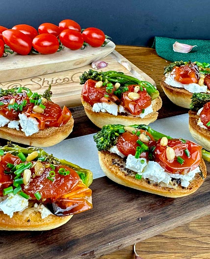 Roasted Tomato Goat Cheese Toast
